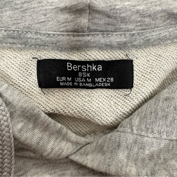 Bershka Gray Nevada Hoodie Sweatshirt - Picture 4 of 5